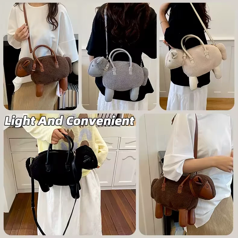Lamb-Character Polyester Crossbody Bag product reference image