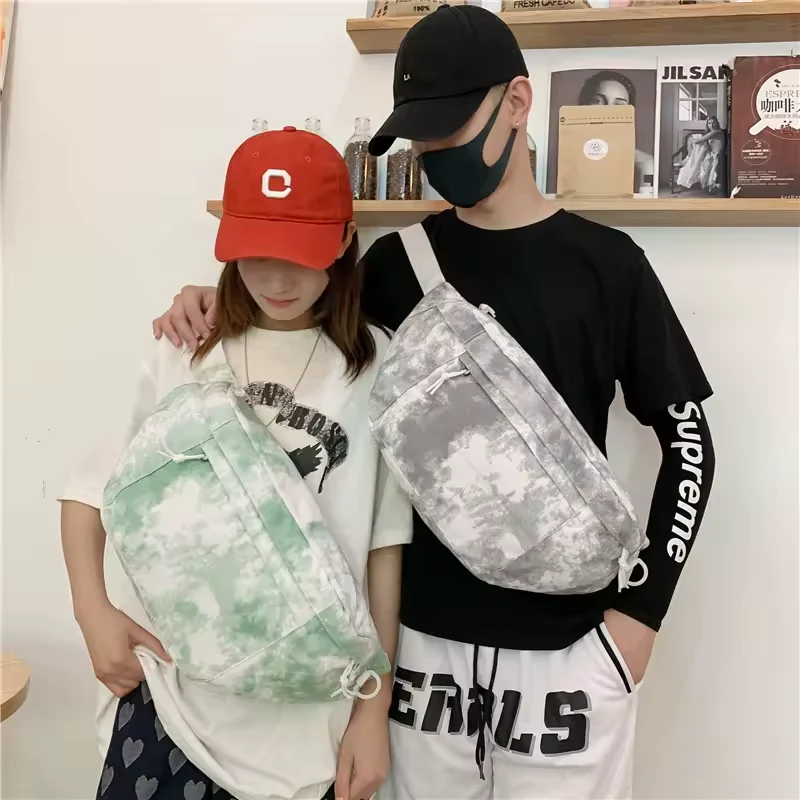 Tie-Dye Polyester Waist Bag with Adjustable Strap product reference image