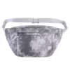 Tie-Dye Polyester Waist Bag with Adjustable Strap Gray tie-dye color SKU reference