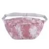 Tie-Dye Polyester Waist Bag with Adjustable Strap Pink tie-dye color SKU reference