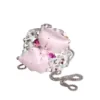Novelty Beaded Acrylic Mini Evening Bag Bow · Silver SKU overview reference