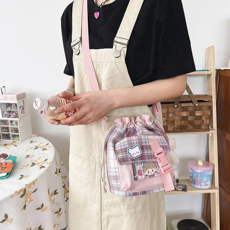 Nylon Drawstring Shoulder Bag with Five Color References product reference image