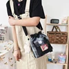 Nylon Drawstring Shoulder Bag with Five Color References Black color SKU reference