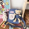 Cow-Print Nylon Crossbody Bag Blue color SKU reference