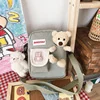 Cow-Print Nylon Crossbody Bag Green color SKU reference