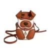 Dog-Character PU Crossbody Bag with Adjustable Strap White color SKU reference