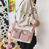 Large-Capacity Nylon Crossbody Shoulder Bag Pink color SKU reference