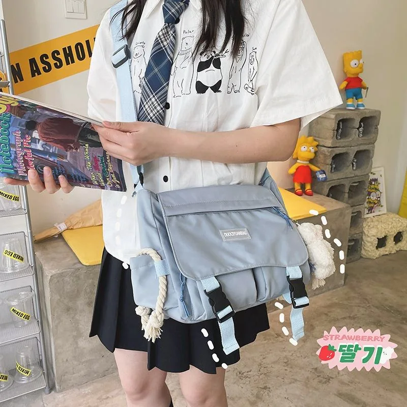 Retro-Graphic Nylon Crossbody Bag product reference image