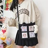 Nylon Crossbody Bag with Four Clear Front Pockets Blue color SKU reference
