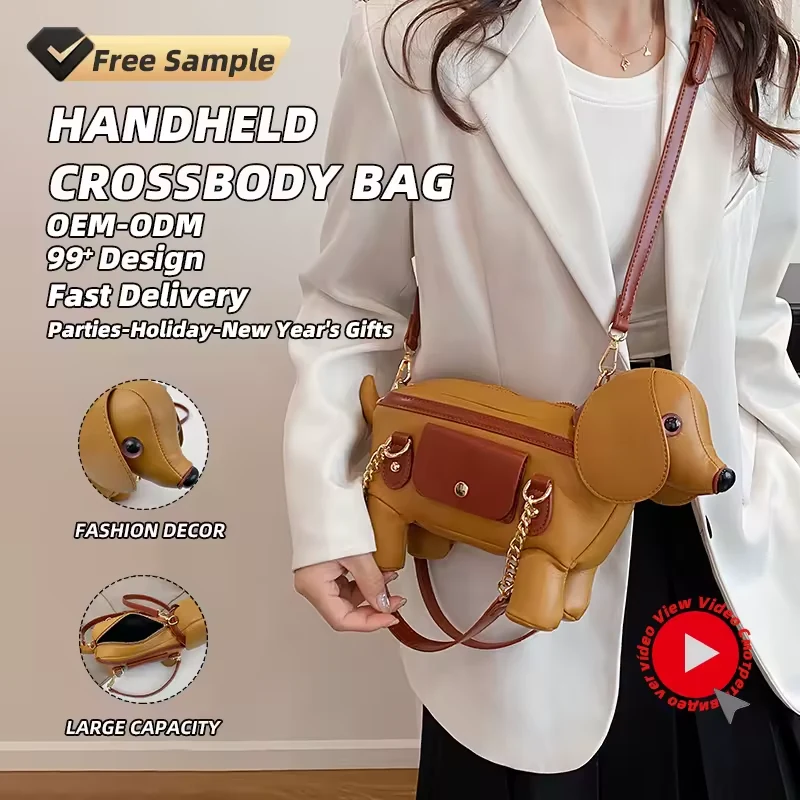 Dog-Shaped PU Crossbody Bag product reference image