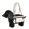 Dog-Shaped PU Crossbody Bag Black color SKU reference