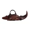 Crocodile-Shaped PU Shoulder Bag Brown color SKU reference