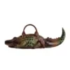 Crocodile-Shaped PU Shoulder Bag Green color SKU reference