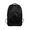 Lion-Face Relief PU Travel Backpack Black color SKU reference