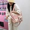 Large Beach Tote with Five Color References Pink color SKU reference