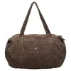 16 L Leopard-Print Canvas Weekender Duffel Coffee Brown color SKU reference