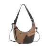 5 L Nylon Crossbody Bag with Side Mesh Pocket Khaki color SKU reference