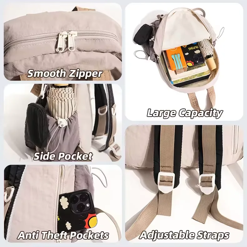 12 L Nylon Travel Backpack with Security Pocket product reference image