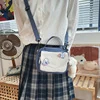 Nylon Flap-Pocket Mini Crossbody Bag with Adjustable Strap Blue color SKU reference
