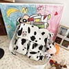Cow-Pattern Multi-Pocket Nylon Crossbody Bag in Two Sizes White Small color SKU reference