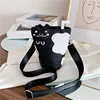 Candy-Print Mini PU Shoulder Bag Black color SKU reference