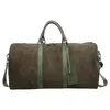 23 L PU Weekender Duffel with Decorative Pendant Green color SKU reference