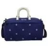 Embroidered 21 L Weekender Duffel with Shoe Compartment Blue color SKU reference