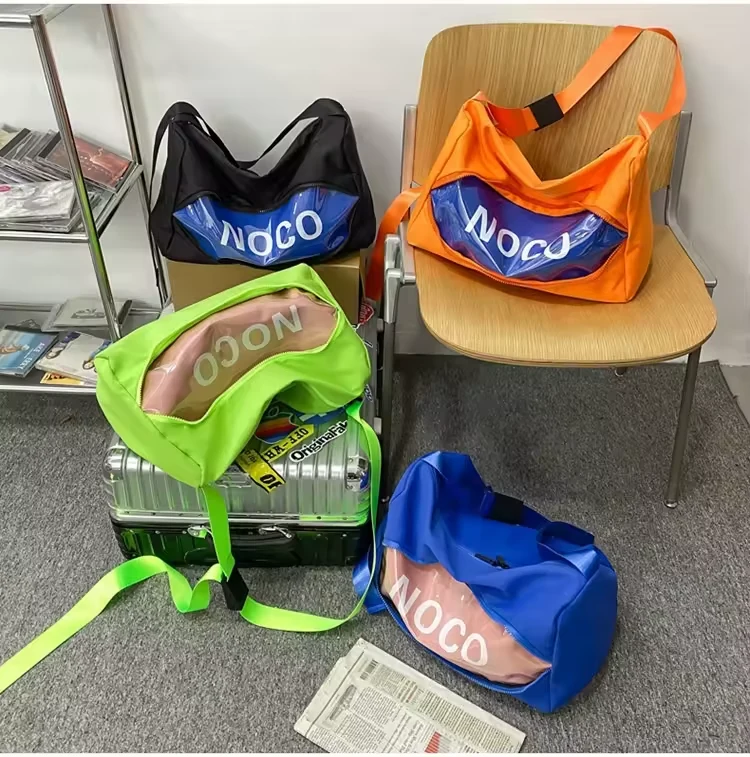 Colorful Sports Duffel with Transparent PVC Window product reference image