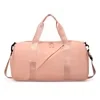 Color-Block Travel Duffel with Trolley Sleeve and Shoe Pocket Red and Black color SKU reference