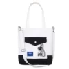 Cotton Crossbody Tote with Front Pocket and Bear Pendant Option 02 color SKU reference