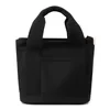 Canvas Mini Tote Bag with Interior Compartments Black color SKU reference