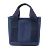 Canvas Mini Tote Bag with Interior Compartments Navy color SKU reference