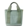 Canvas Mini Tote Bag with Interior Compartments Sage Green color SKU reference