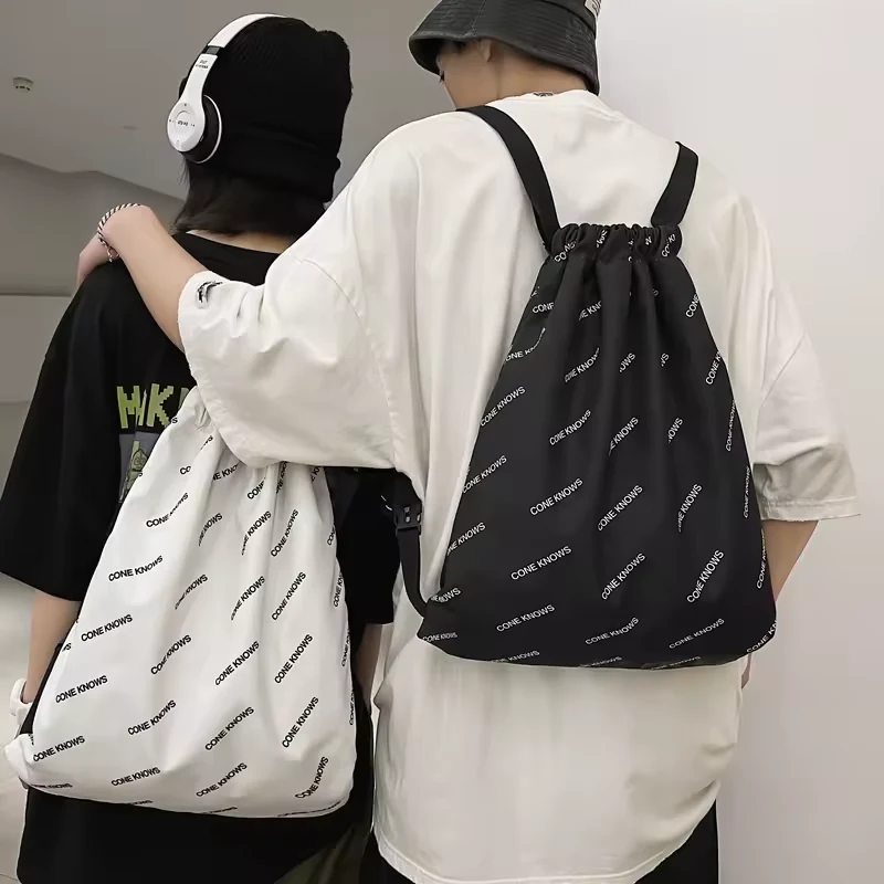 Printed Drawstring Gym Backpack with Lightweight Carry product reference image