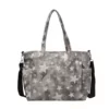 Star-Pattern Travel Tote with Removable Shoulder Strap Green color SKU reference