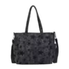 Star-Pattern Travel Tote with Removable Shoulder Strap White color SKU reference