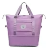 Expandable Sports Tote with Luggage Handle Holder Purple color SKU reference
