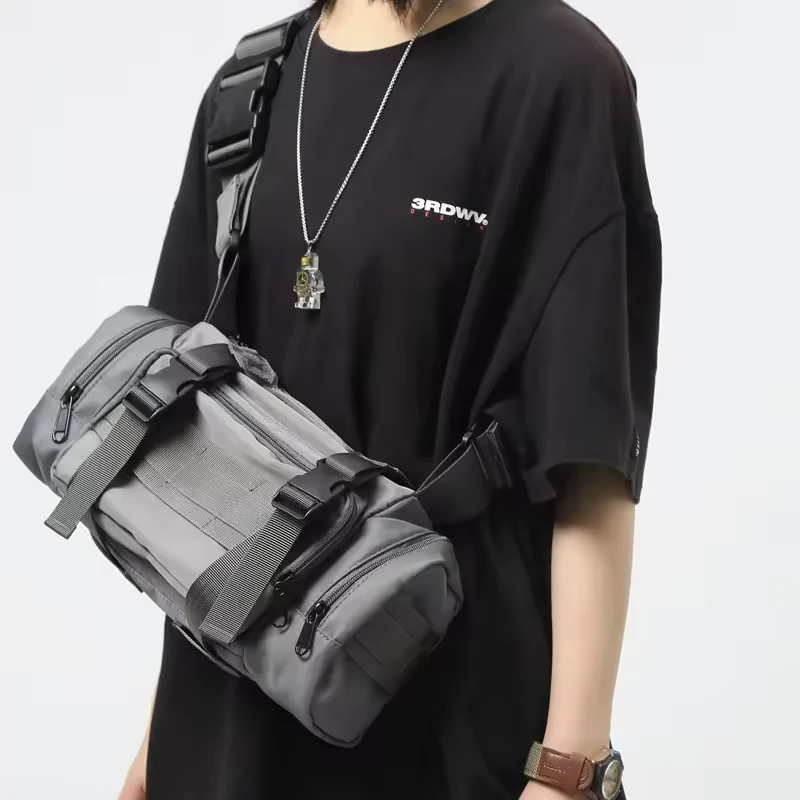 Compact Polyester Sling Messenger Bag for Gym and Travel product reference image