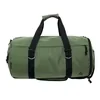 Round Gym Duffel Bag with Shoe Compartment Green color SKU reference
