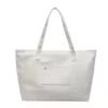22 L Minimalist PU Shoulder Travel Tote White color SKU reference