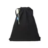 Lightweight Checkered Drawstring Gym Backpack Black color SKU reference