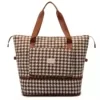 Houndstooth Foldable Travel Duffel with Trolley Sleeve Houndstooth Reference 03 color SKU reference