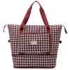 Houndstooth Foldable Travel Duffel with Trolley Sleeve Houndstooth Reference 04 color SKU reference