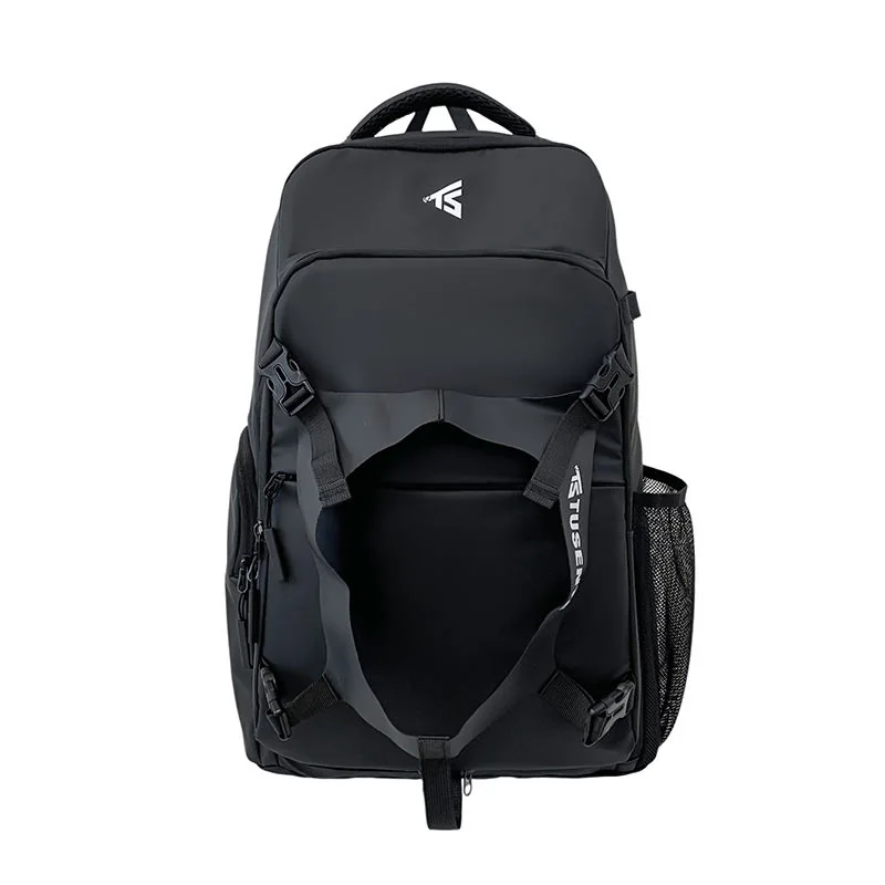 Oxford Sports Backpack with Side Mesh Pockets Black color SKU reference