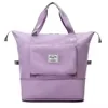 Expandable Nylon Travel Tote with Trolley Sleeve Lavender color SKU reference