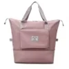 Expandable Nylon Travel Tote with Trolley Sleeve Dusty Pink color SKU reference