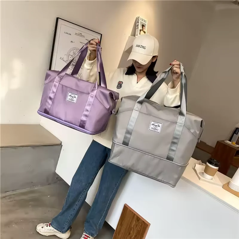 Expandable Nylon Travel Tote with Trolley Sleeve product reference image