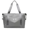 Expandable Nylon Travel Tote with Trolley Sleeve Gray color SKU reference