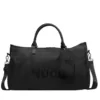 Lightweight Nylon Weekender Duffel with Adjustable Shoulder Strap Black color SKU reference