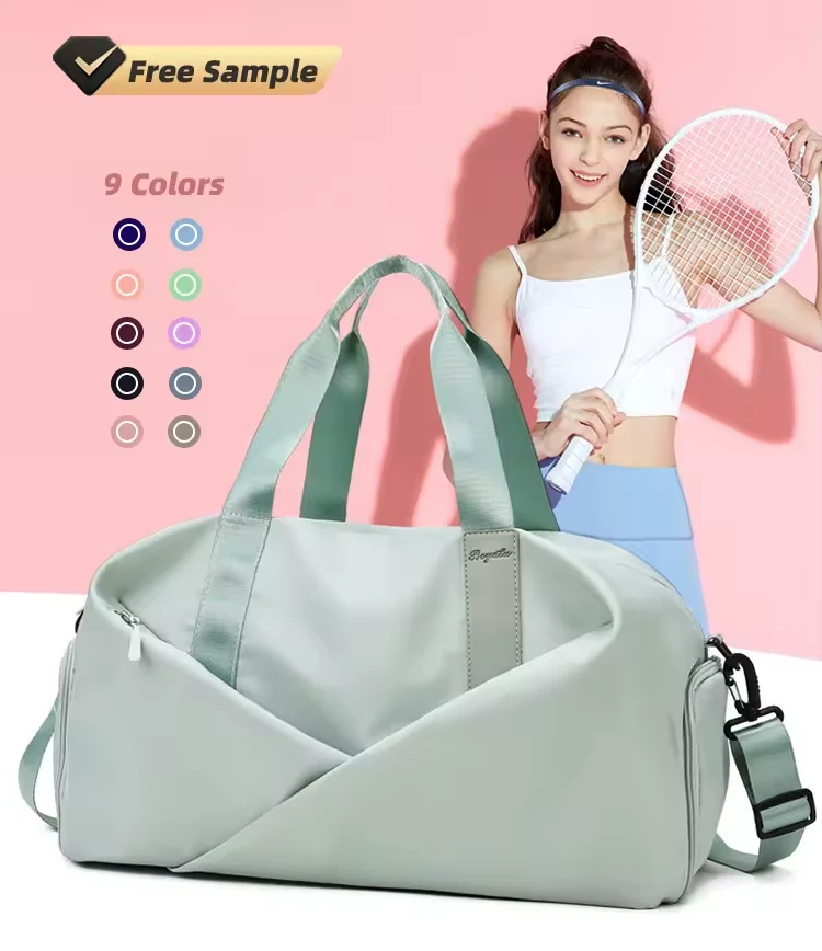 Two-Size Nylon Gym Duffel with Shoe Compartment product reference image